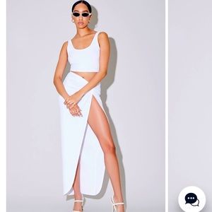 Ribbed, 2-piece skirt set